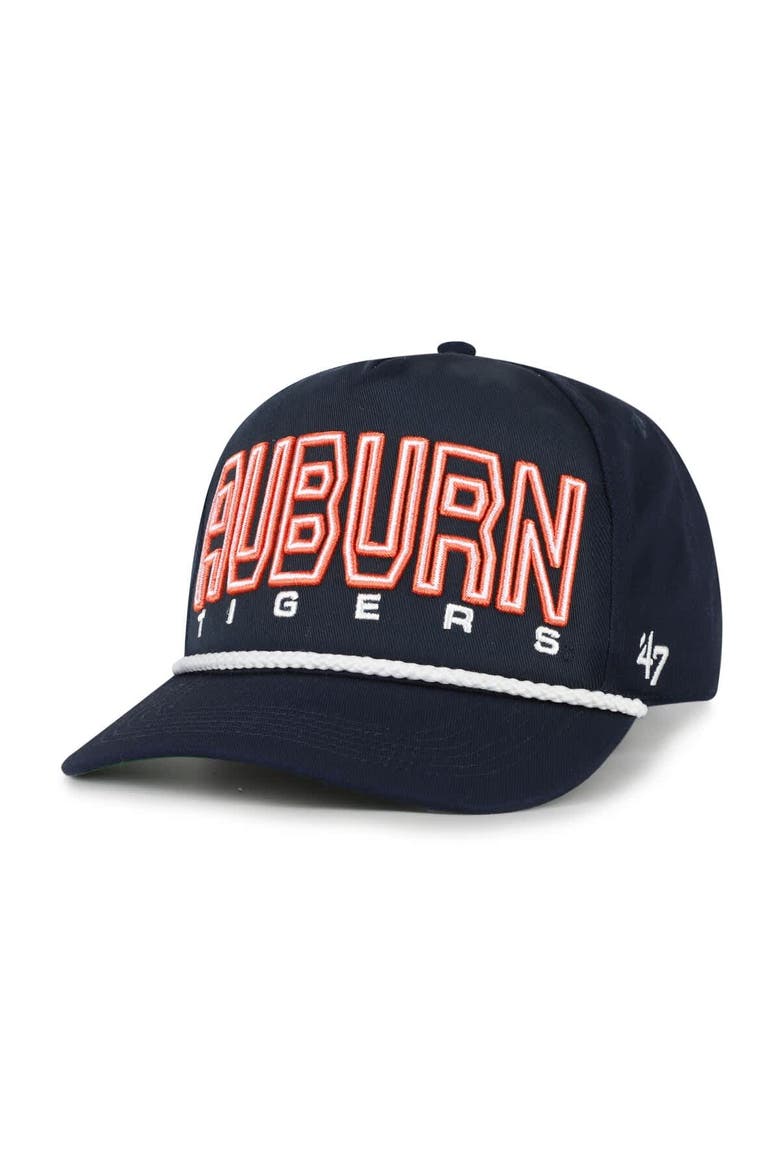 Youth '47 Navy Auburn Tigers Byline Hitch Adjustable Hat, Alternate, color, Navy