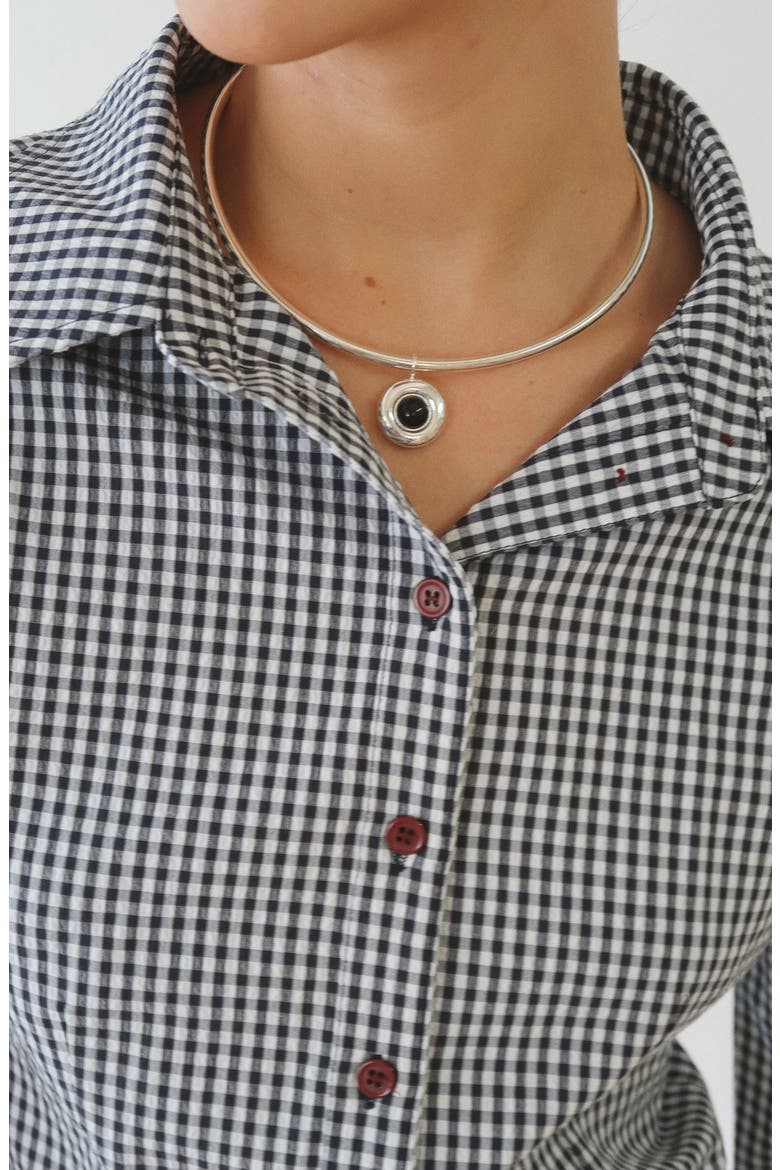 The Neck Cuff Necklace, Alternate, color, White Silver