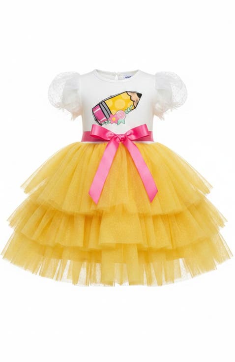designer tutu dresses Designer Kids Pink Dress Floral Top Tutu Skirt Cotton blnd Dressy Or  Everyday 6