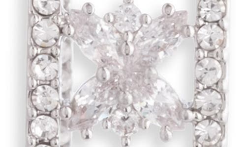 Marchesa Starstruck Cubic Zirconia Hoop Earrings In Metallic