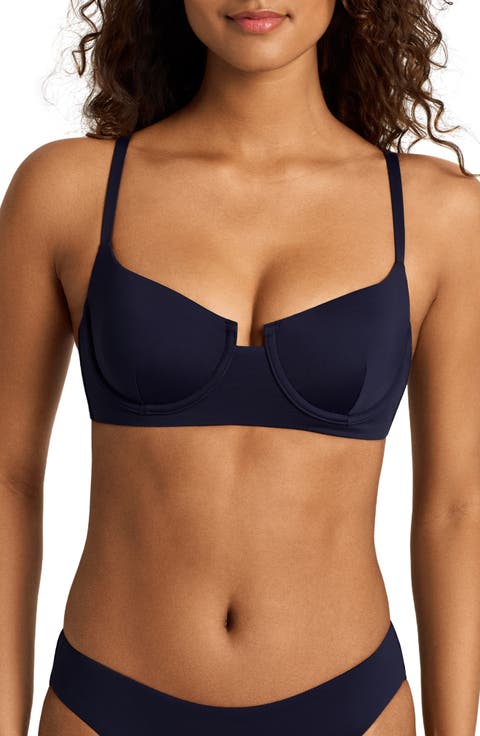 Notched Underwire Bikini Top