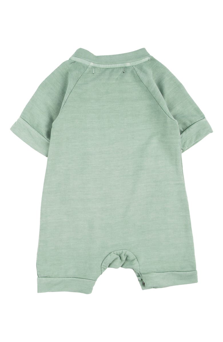 Miki Miette Henry Jersey Romper, Alternate, color, Crocodile