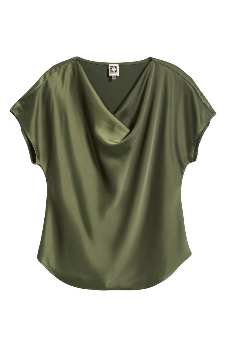 Anne Klein Cowl Neck Satin Top, Alternate, color,