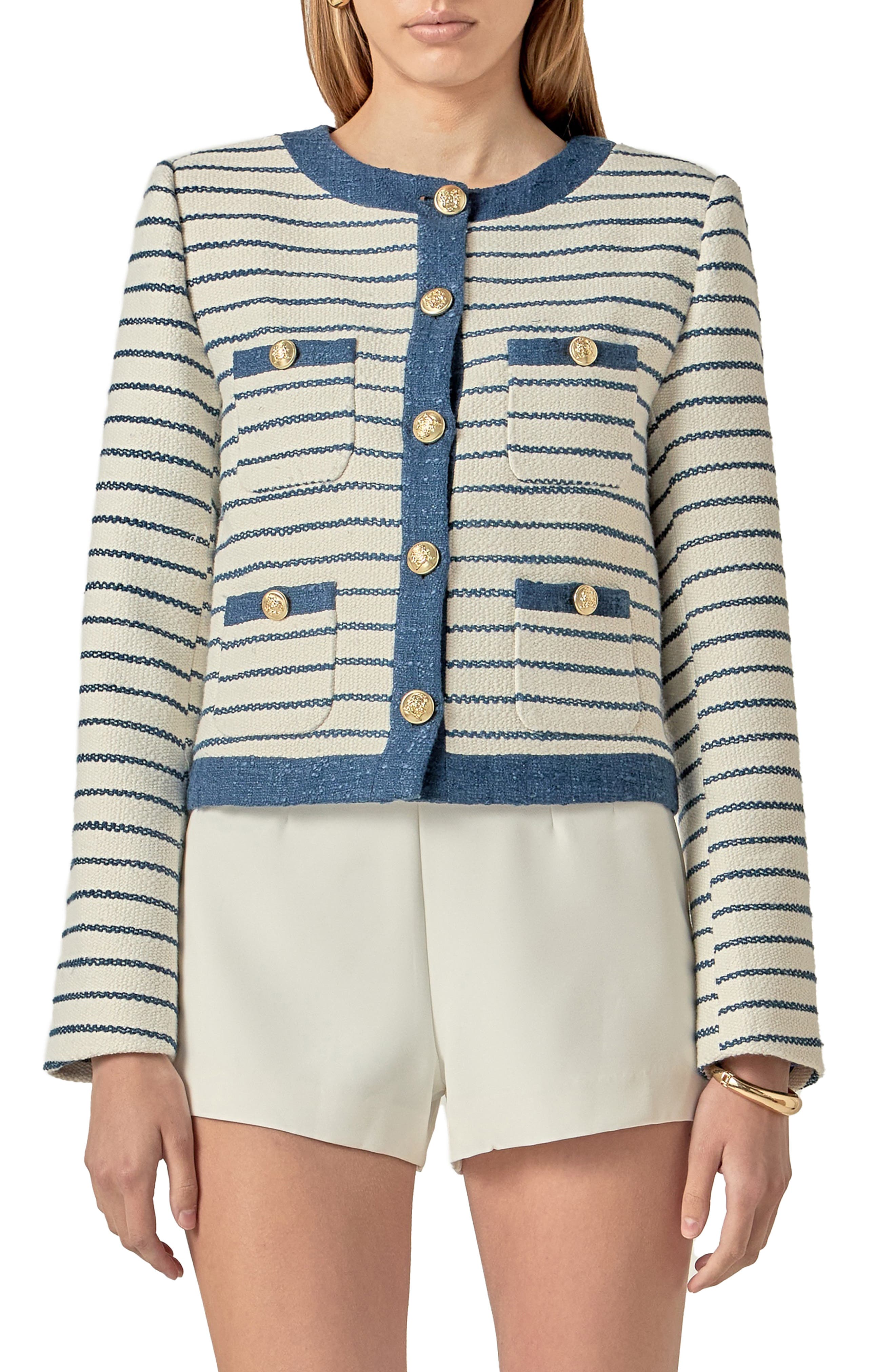 selected WHITE/ BLUE STRIPE