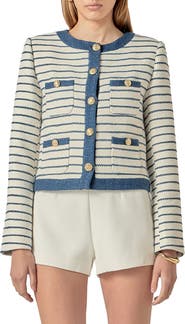 English Factory Crop Bouclé Jacket