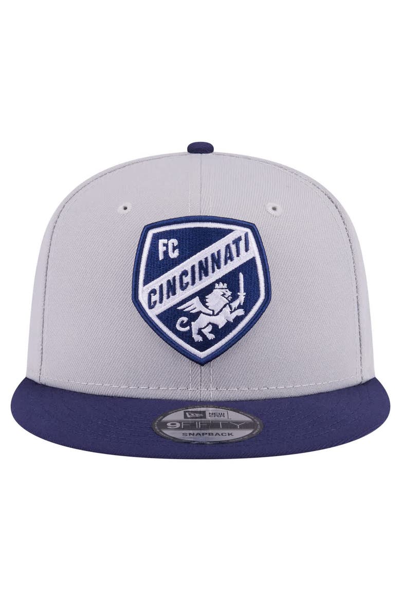 Men's New Era Gray FC Cincinnati Color Pack Two-Tone 9FIFTY Snapback Hat, Alternate, color, Gray