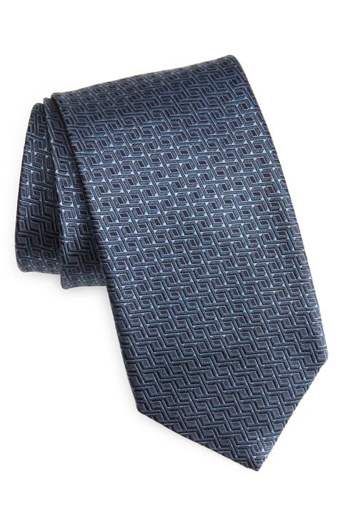 Geometric Silk Tie