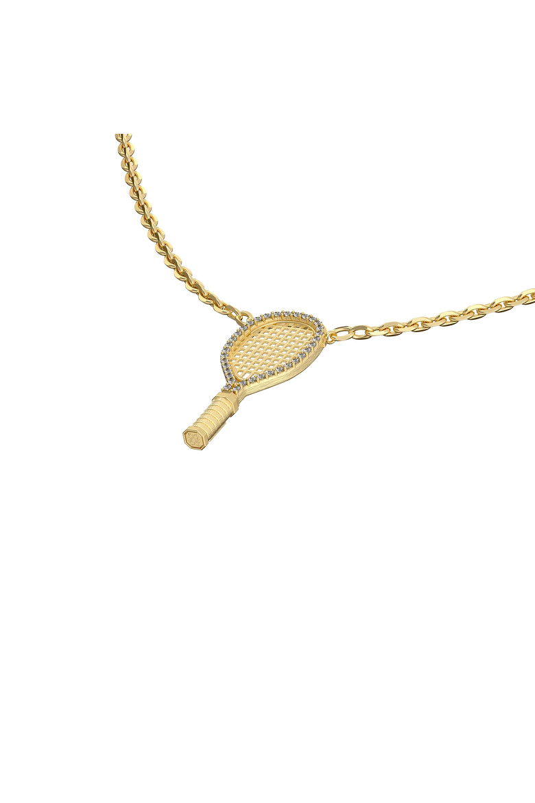 The Tennis Necklace, White Diamond Halo, Alternate, color, Gold / White Diamond