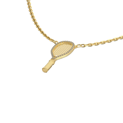 Pascal The Tennis Necklace, White Diamond Halo
