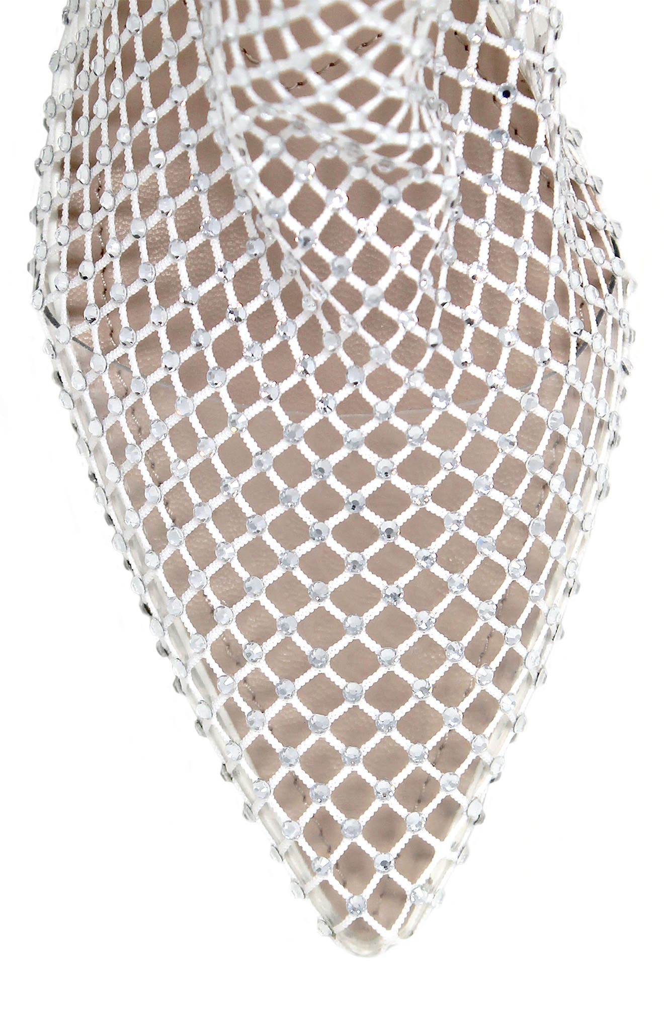 Charles by Charles David Afterhours Rhinestone Mesh Bootie, Alternate, color, White