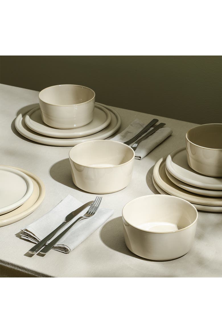 Eden Stoneware 24-Piece Dinnerware Set, Alternate, color, Beige