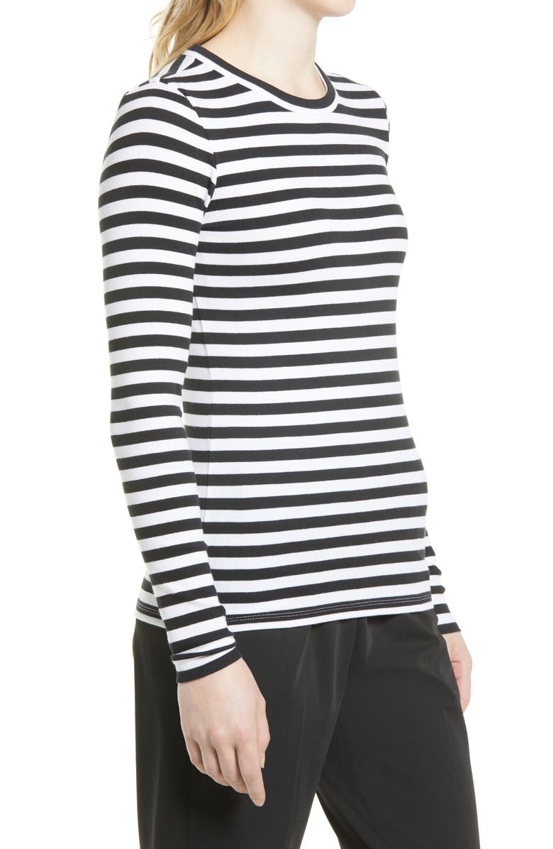 Nordstrom Everyday Stretch Pima Cotton Ribbed T-Shirt, Alternate, color,