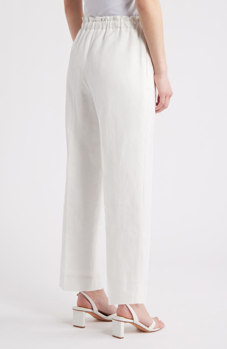 Anne Klein Linen Blend Crop Wide Leg Drawstring Pants, Alternate, color, 