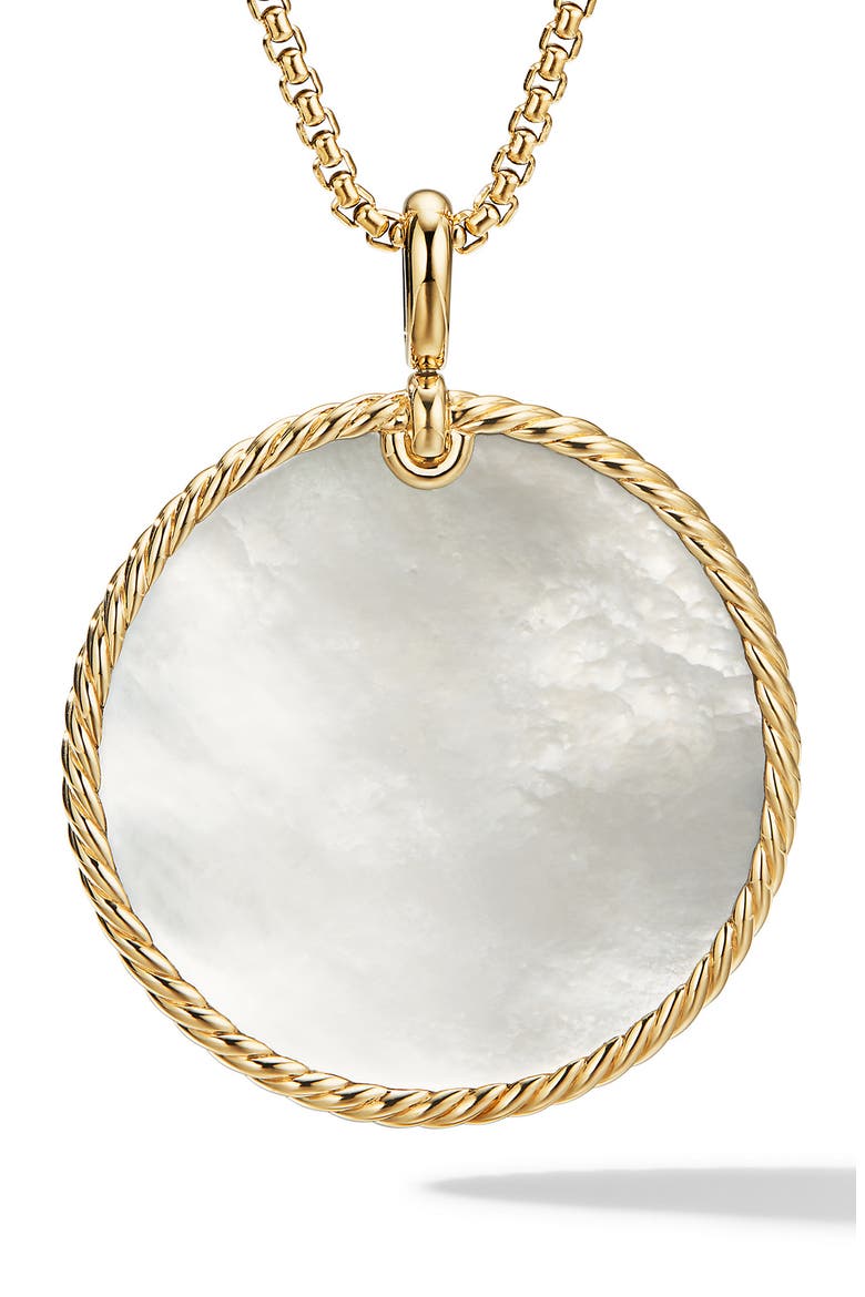 Elements Reversible Disc Pendant, Alternate, color, BLACK ONYX/ YELLOW GOLD