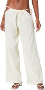 EDIKTED Leoni Cutout Cotton Gauze Pants
