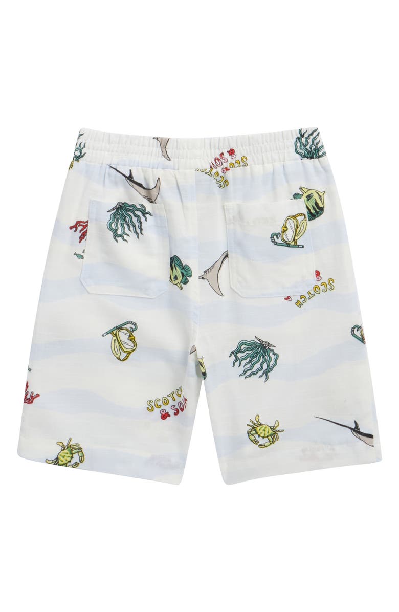 Scotch & Soda Printed Woven Shirt & Shorts Set, Alternate, color, Lucent White