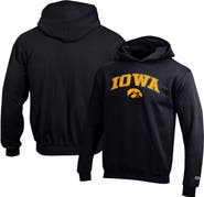 Champion Youth Champion Black Iowa Hawkeyes Campus Pullover Hoodie