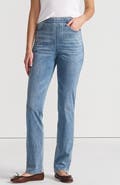 Lands' End Starfish High Rise Knit Denim Straight Jeans