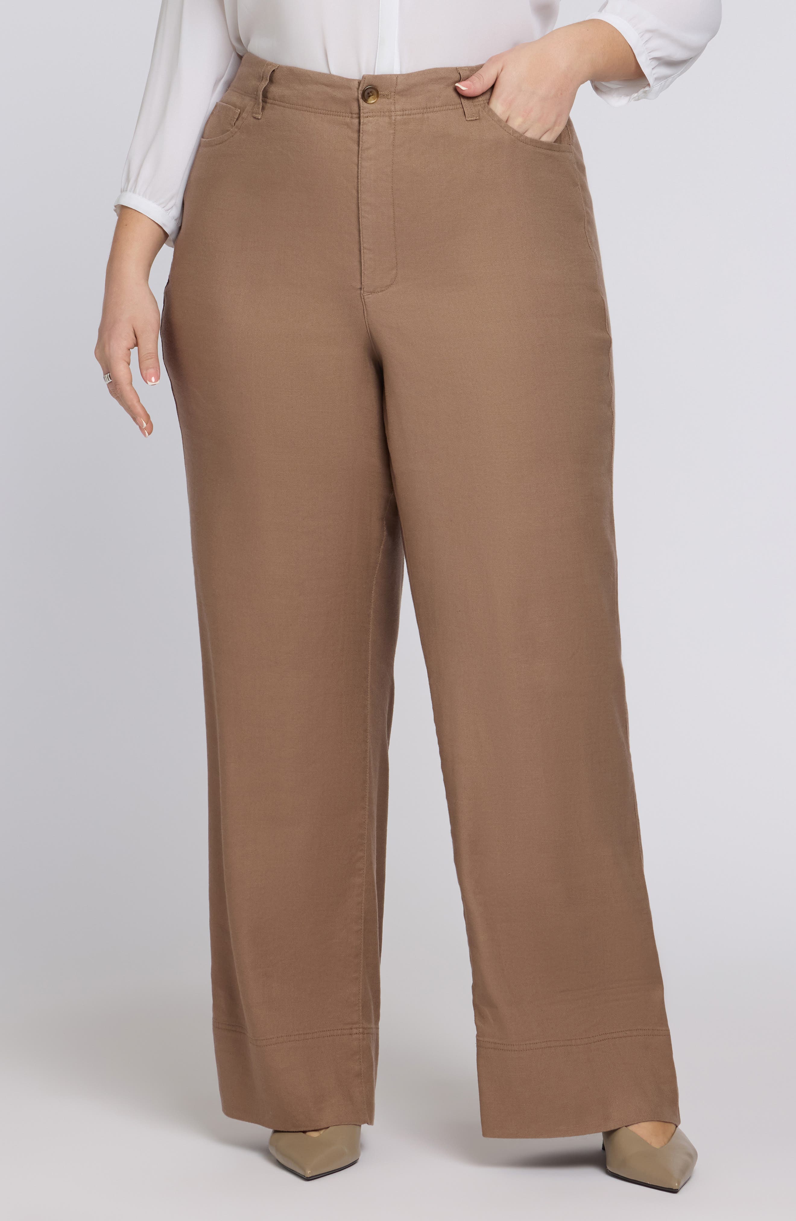 Linen Blend Wide Leg Pants - image 3
