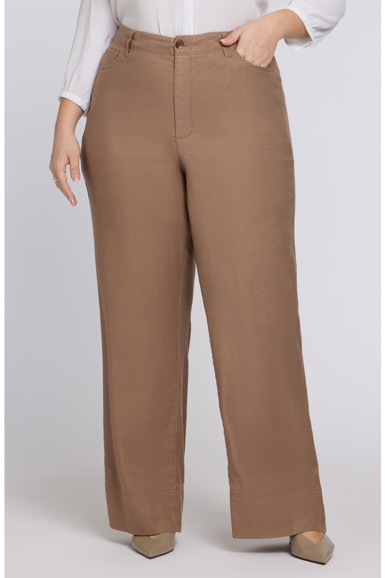 Linen Blend Wide Leg Pants, Main, color, TOASTED COCONUT