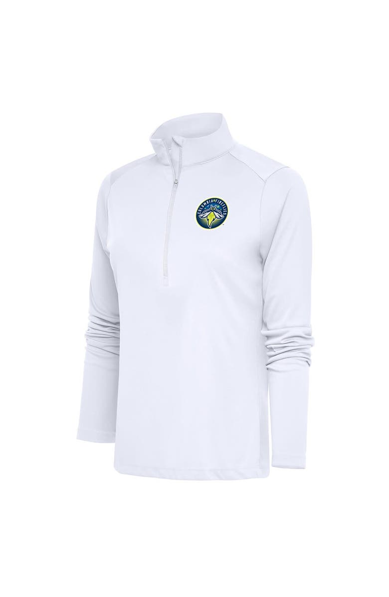 ANTIGUA Women's Antigua  White Columbia Fireflies Tribute Half-Zip Pullover Top, Main, color, 