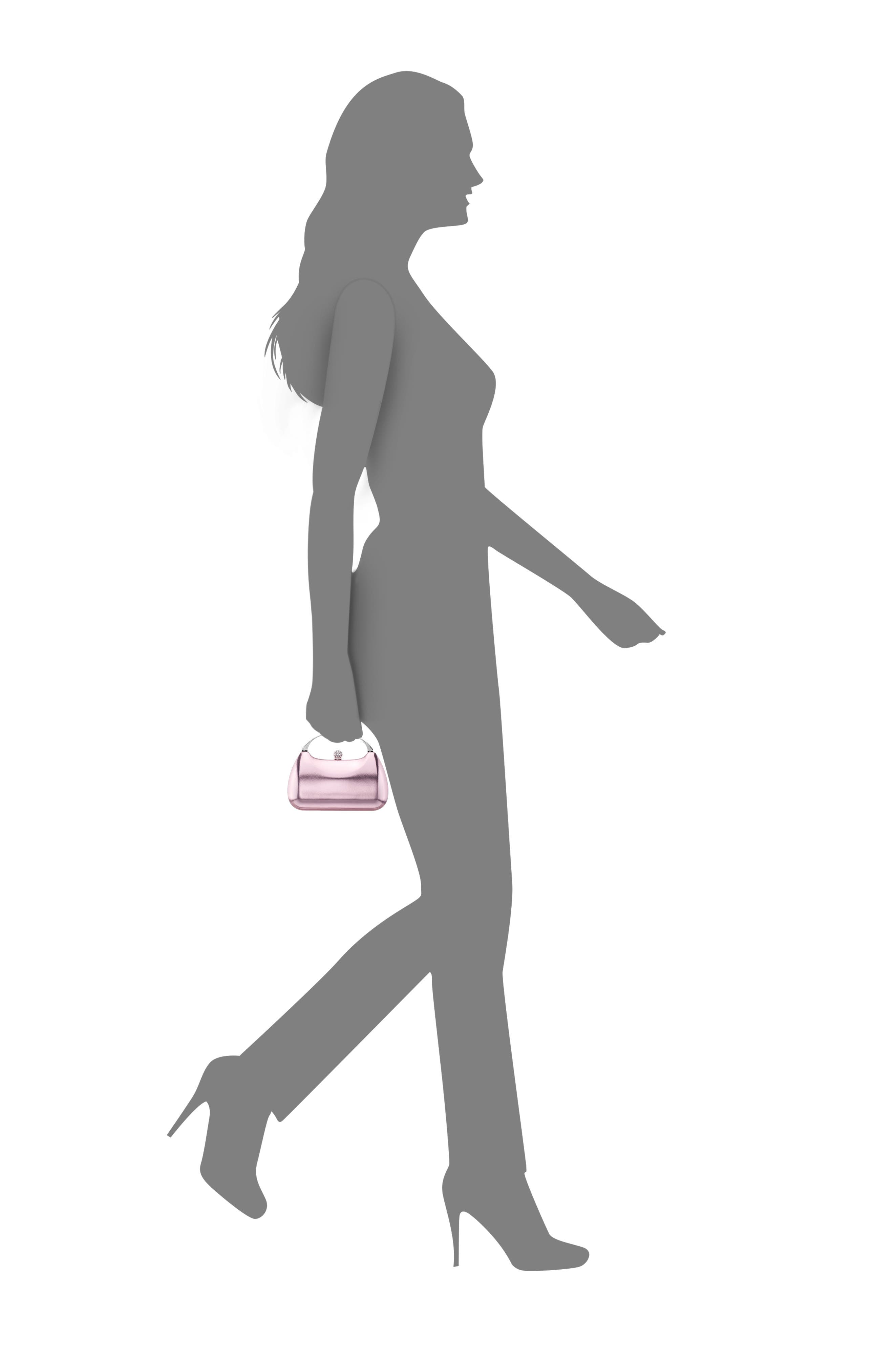 Minaudière Top Handle Bag, Alternate, color, ICY PINK