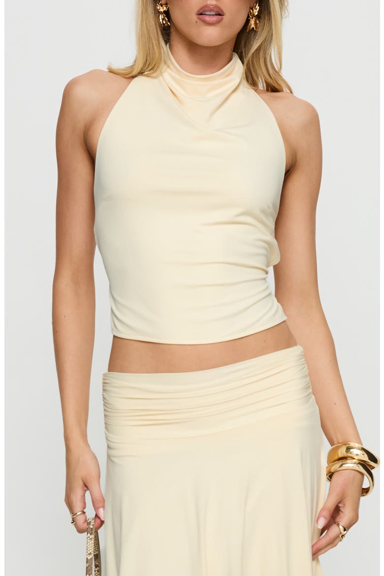 Scenic Route Open Back Halter Top, Main, color, YELLOW