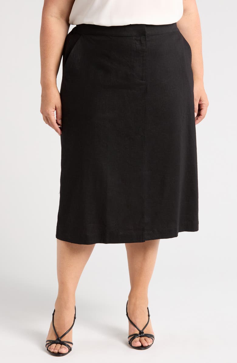 Universal Standard Wooster Linen Blend Pencil Skirt, Main, color, 
