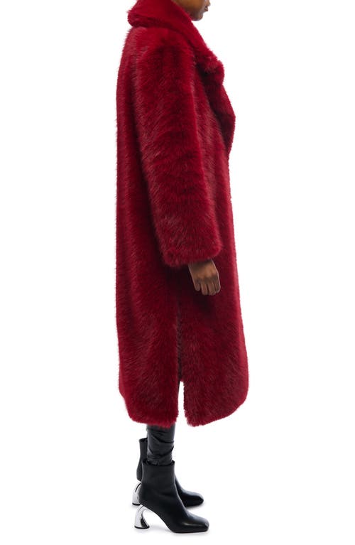 Azalea Wang Bcardi Faux Fur Coat In Red