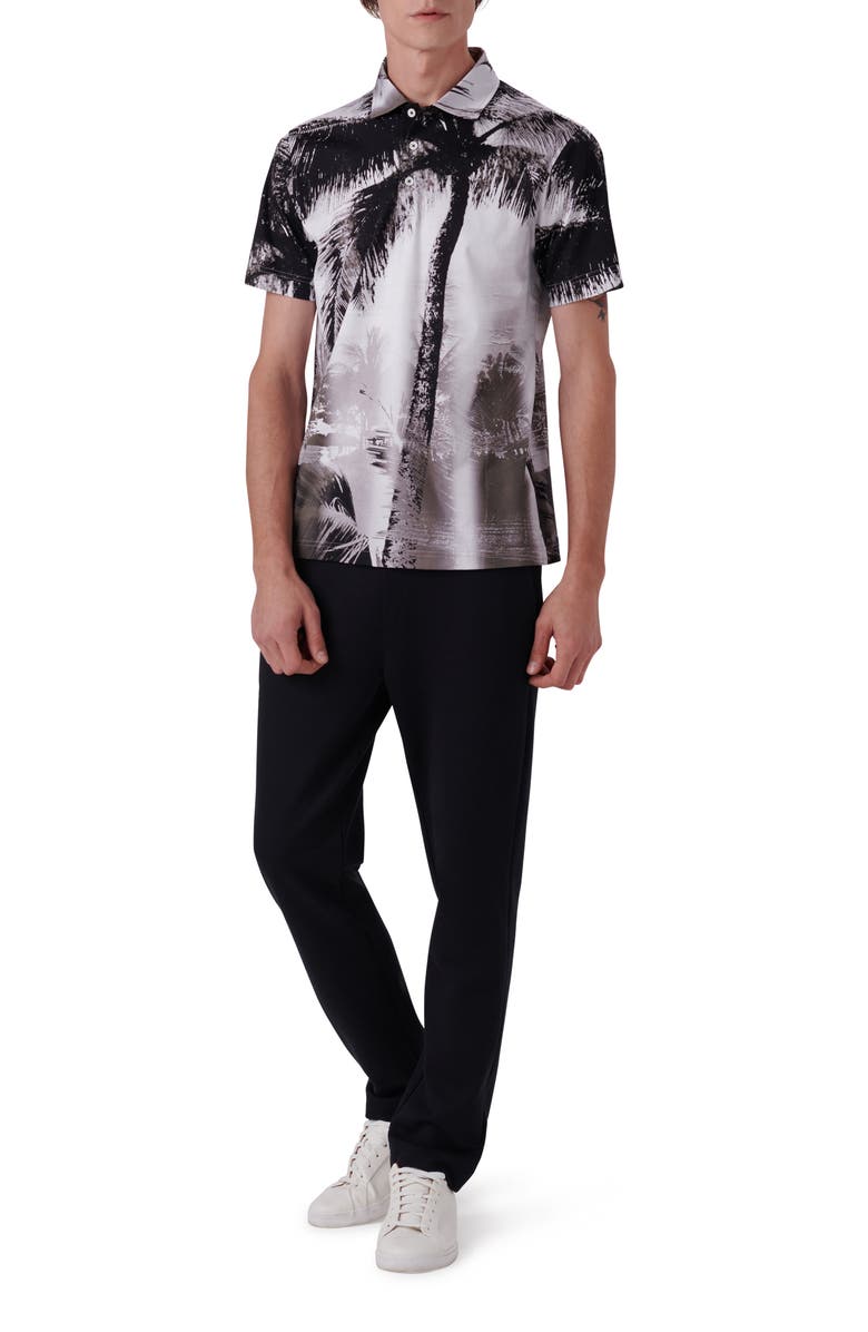 Bugatchi Digital Print Cotton Polo Shirt, Alternate, color,