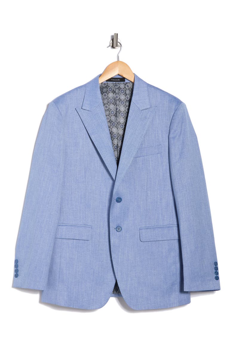 Textured Woven Sportcoat, Alternate, color, BLUE DENIM
