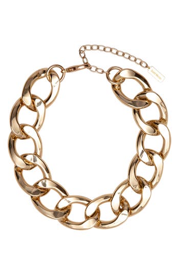St. Moran Azlin Curb Chain Collar Necklace In Gold