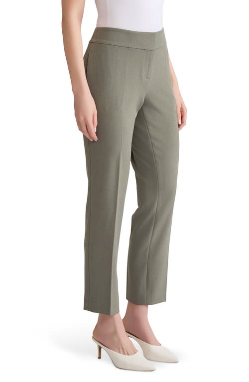 Kasper Flat Front Slim Pants In Gray