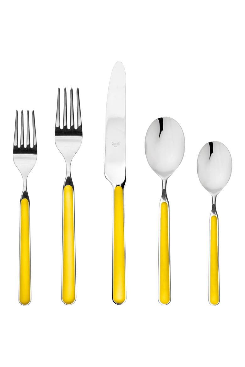 Fantasia 5-Piece Place Setting, Main, color, SUNFLOWER