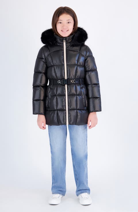 Kids' Active Belted Puffer Jacket