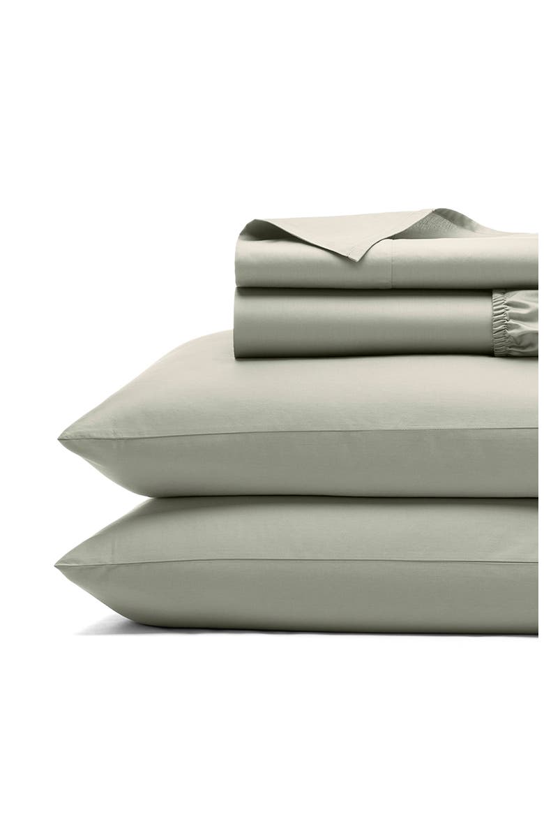 Signature Hemmed Sheet Set, Main, color, SAGELEAF