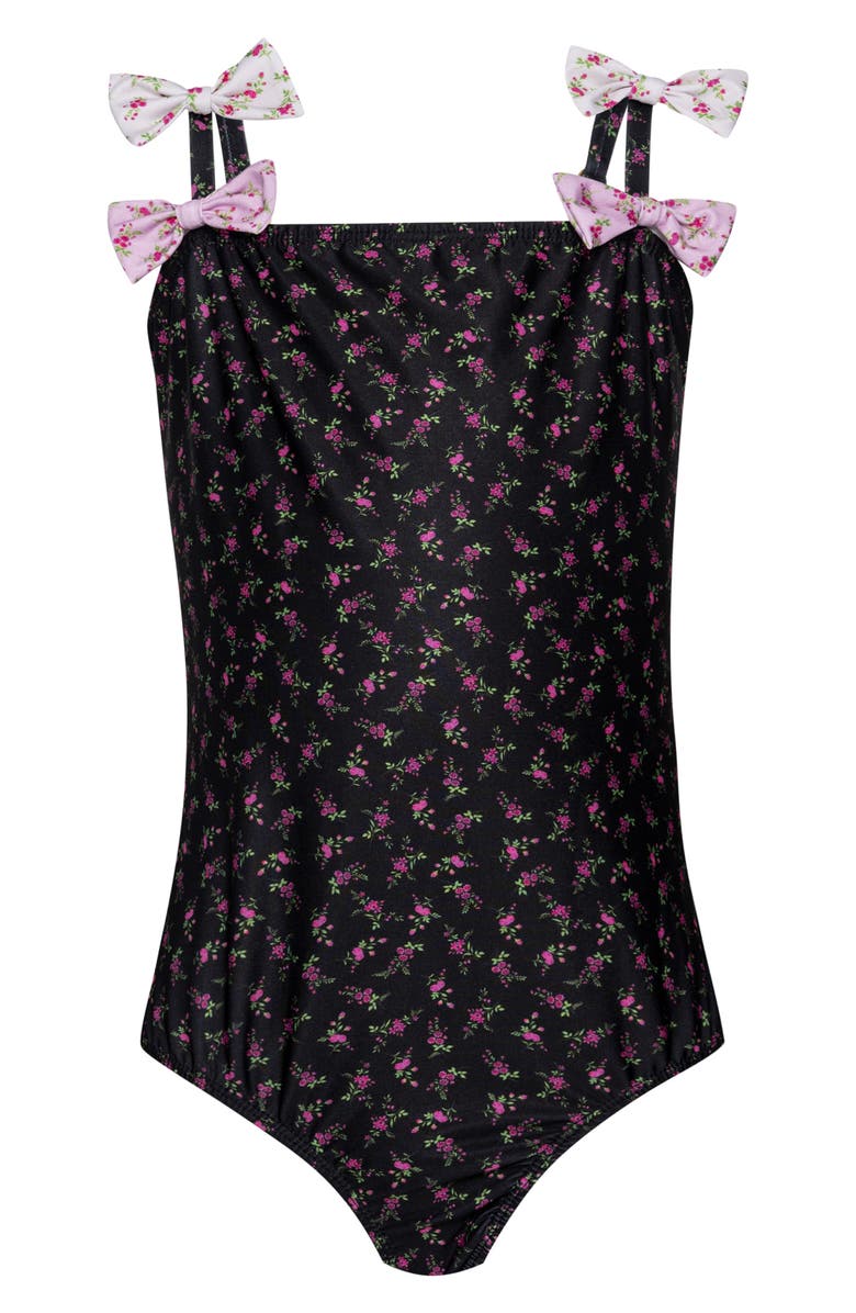 PQ SWIM Kids' Maddie Bow One-Piece Swimsuit, Main, color, 
