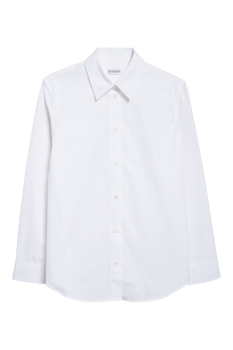 Ellora Cotton Poplin Button-Up Shirt, Main, color, WHITE