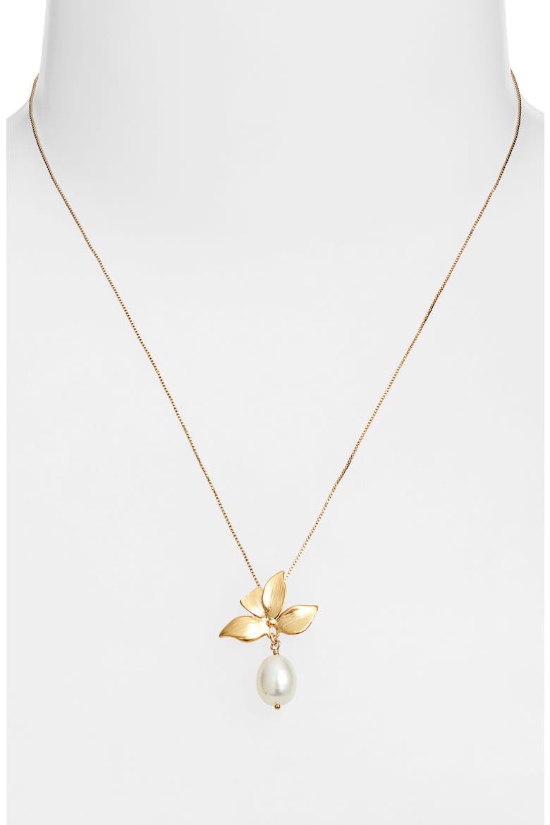 Maeve Freshwater Pearl Pendant Necklace, Alternate, color, GOLD