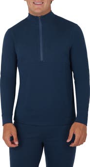 90 DEGREE BY REFLEX Silicon Tek Scuba Knit Half Zip Pullover