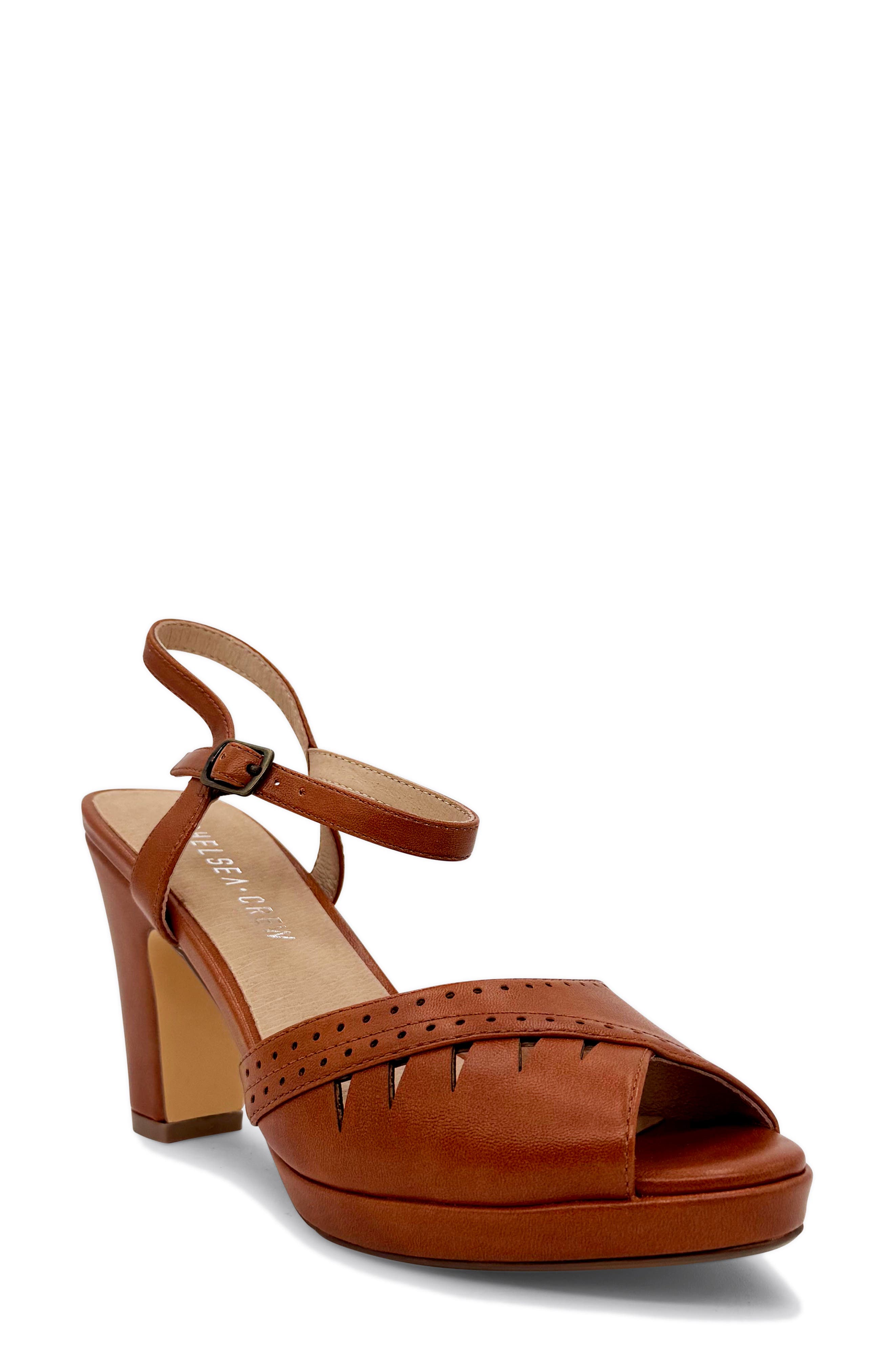 CHELSEA CREW Aria Ankle Strap Sandal, Main, color, Rust