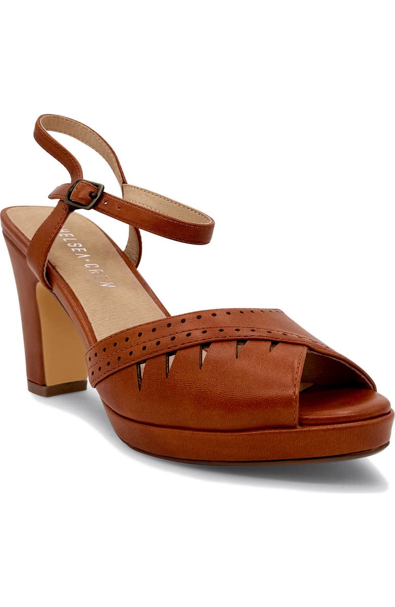 CHELSEA CREW Aria Ankle Strap Sandal, Main, color, Rust
