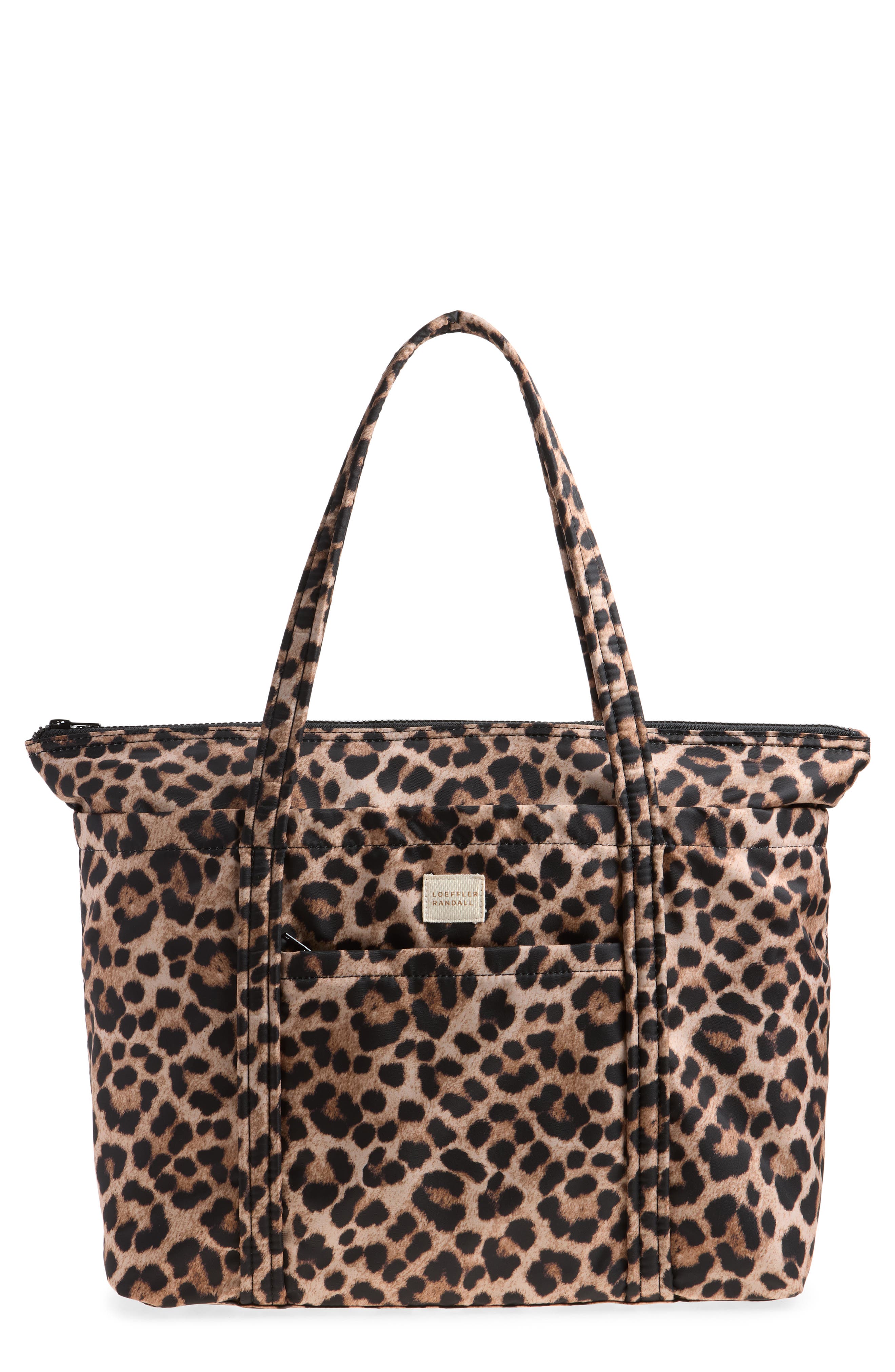 Mira Leopard Print Tote, Main, color, BRUSHED LEOPARD