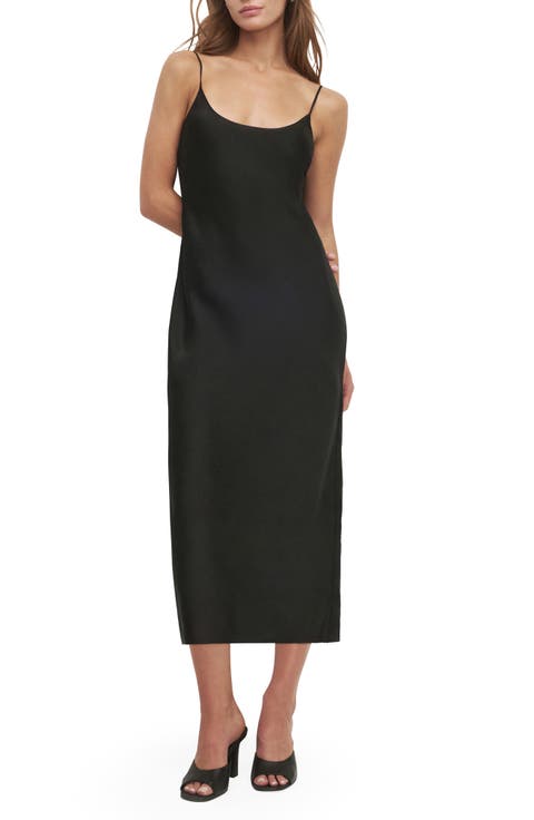 The Amber Abstract Print Midi Slipdress