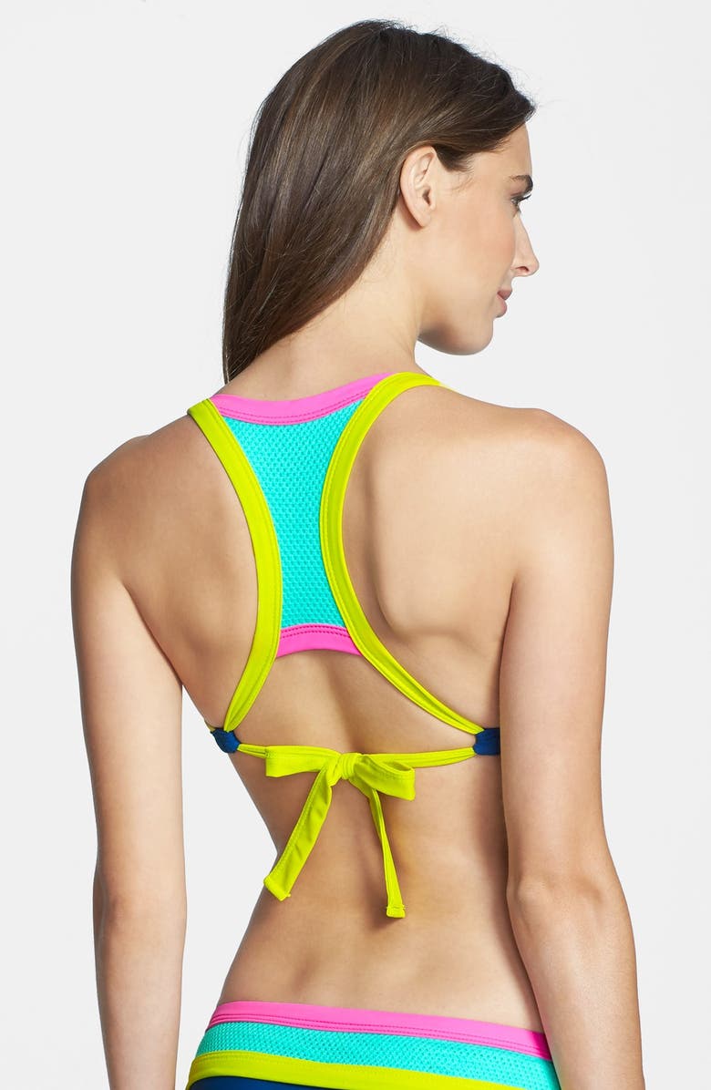 BCA Mesh T-Back Bikini Top, Alternate, color, 