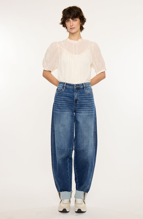 Maeby Knit Low Slung Horseshoe Jeans