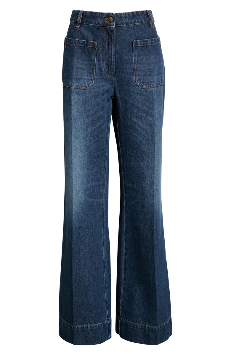 Victoria Beckham Alina Flare Leg Jeans, Alternate, color, 