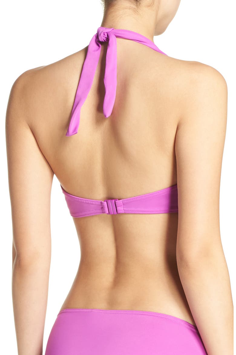Remix Underwire Halter Bikini Top, Alternate, color, ULTRA VIOLET