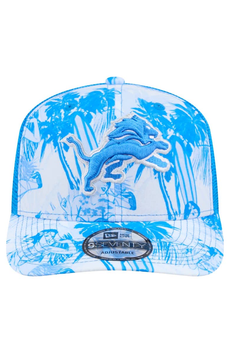 New Era Men's New Era Blue Detroit Lions Hula 9SEVENTY Adjustable Trucker Hat, Alternate, color, 