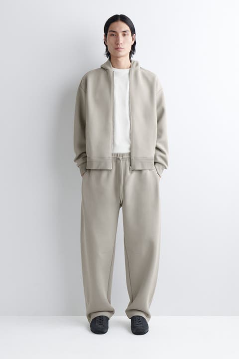 Cotton-Piqué Oversized Barrel-Leg Joggers